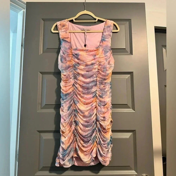 BCBGeneration NWT size large mini dress Tie dye - Picture 1 of 4